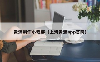 中国台湾黄浦制作小程序（上海黄浦app官网）